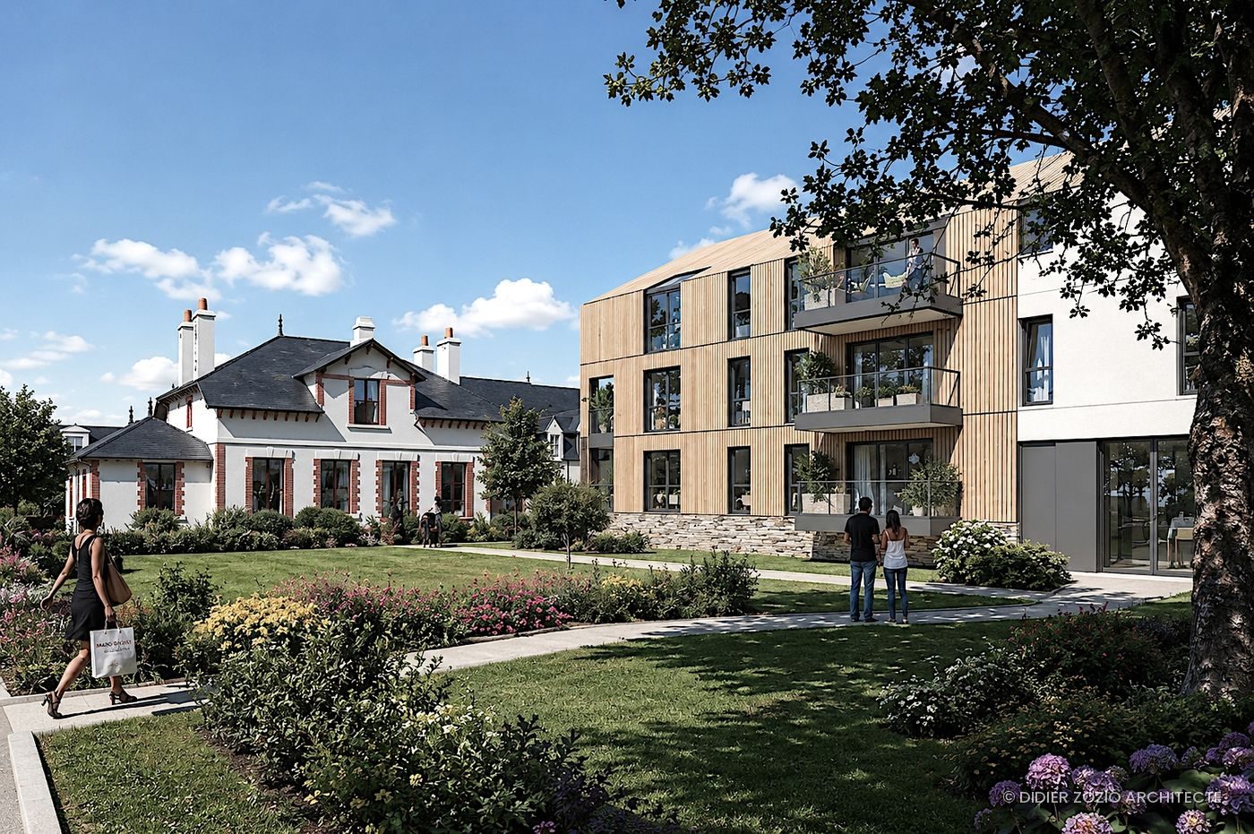 Faubourg - maison de maître XIXᵉ et bâtiment neuf en dialogue