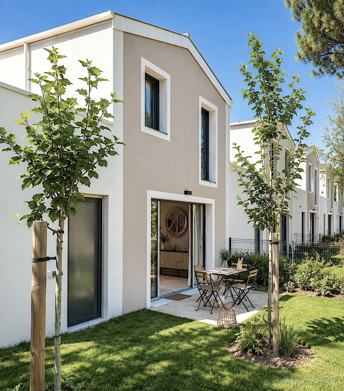 Les Iris - maison sur jardin, toiture deux pans