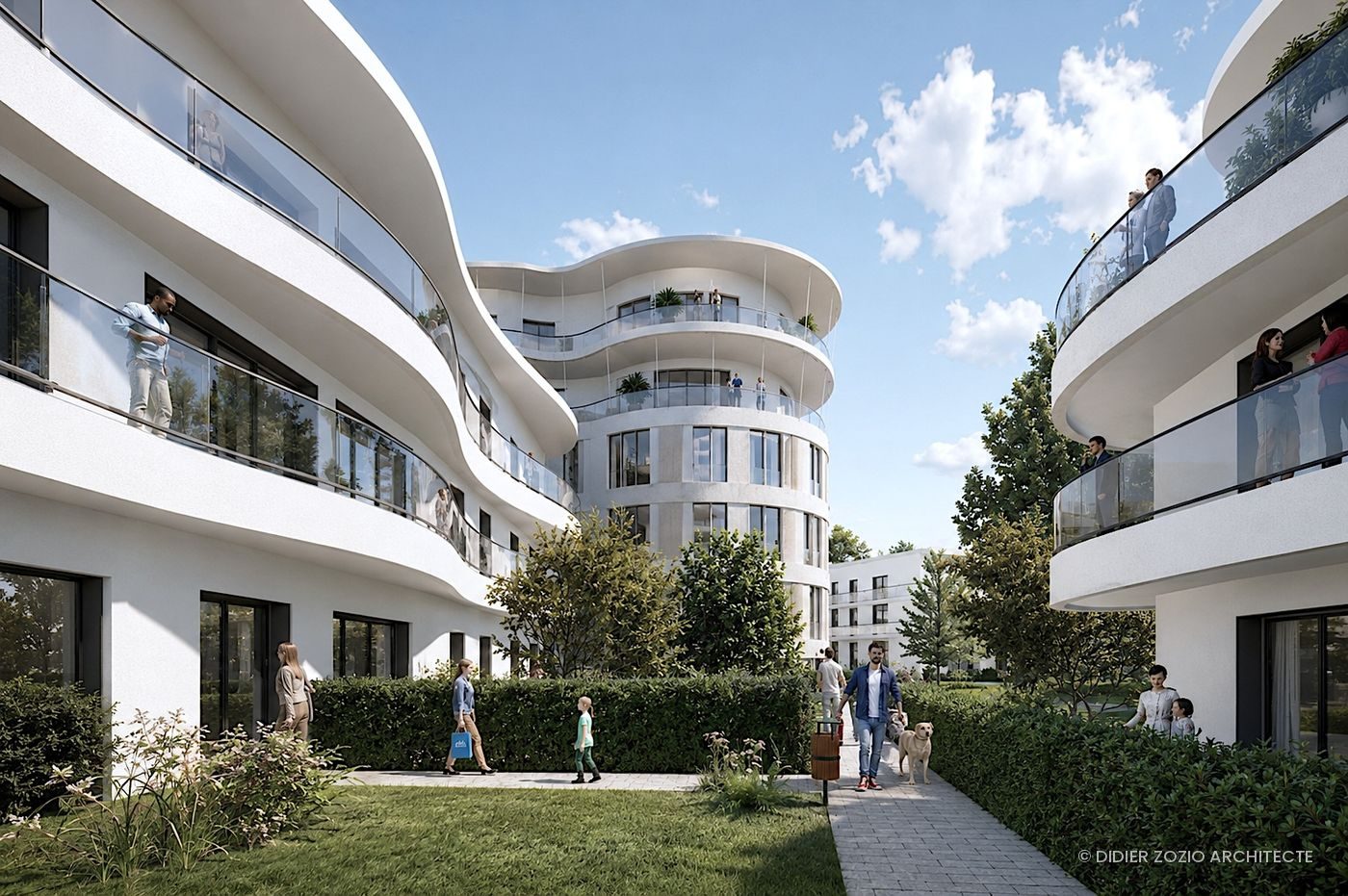 Vannerie Bureaux - cœur d'îlot et balcons filants
